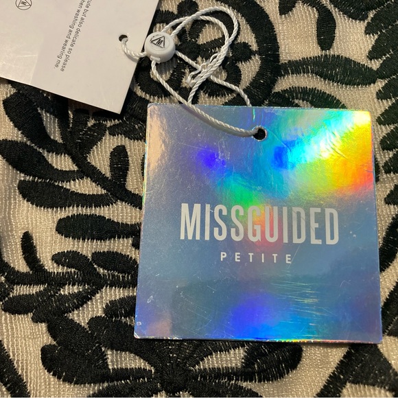 Missguided Petite Exclusive Embroidered Choker Neck Top - Picture 7 of 14